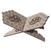Foldable Wooden Quran Rehal Stand Holder with Al Quran Al Kareem