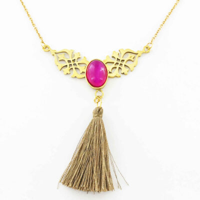 Persian Stainless Steel Pendant Necklace for Women – Bohemian Traditional Design