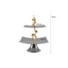 Steel Serving Stand 2 Tiers for Snacks and Sweets