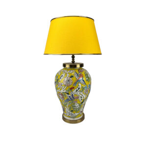 Ceramic Vase Table Lamp with Fabric Shade for Bedrooms