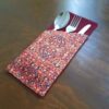 Velvet Cutlery Pouch with Whirling Dervish Design - Unique Table Decor