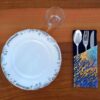 Velvet Cutlery Pouch with Persian Calligraphy - Dining Table Accessory