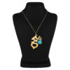Brass Necklace Persian Traditional Theme for Women with Turquoise