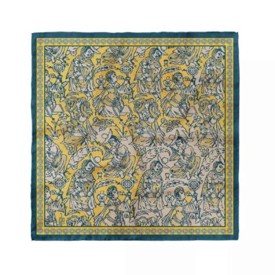 Mini Head Scarf for Women - Artistic Pictorial Print Ideal for Summer & Spring