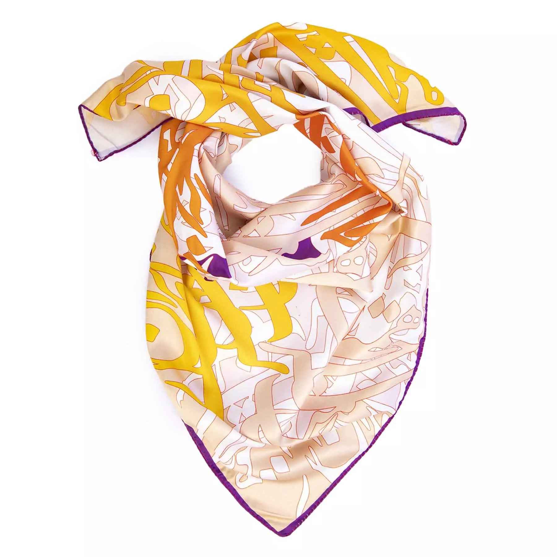 Persian Cotton Scarf for Women – Elegant Calligraphy Design