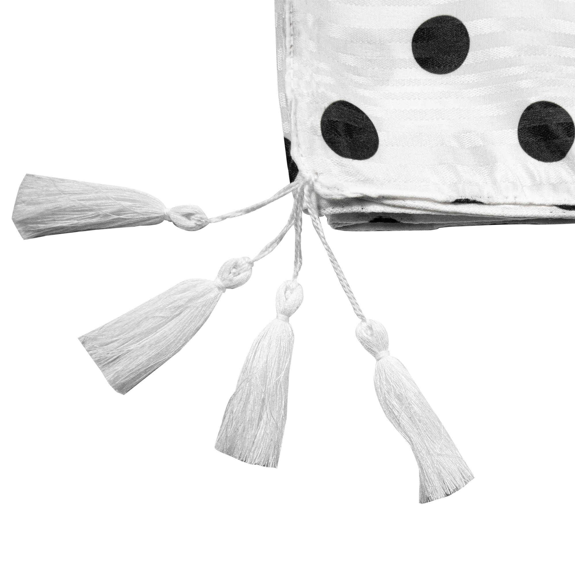 Women’s Shawl Dotted Print Design with Tassels