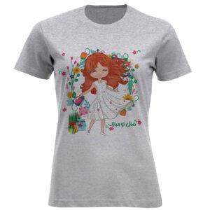 Women’s Short Sleeve T-Shirt with Youthful Nowruz-Inspired Print – Playful Style