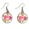 Women's Twisted Cross Headband & Earrings Set Cream & Pink