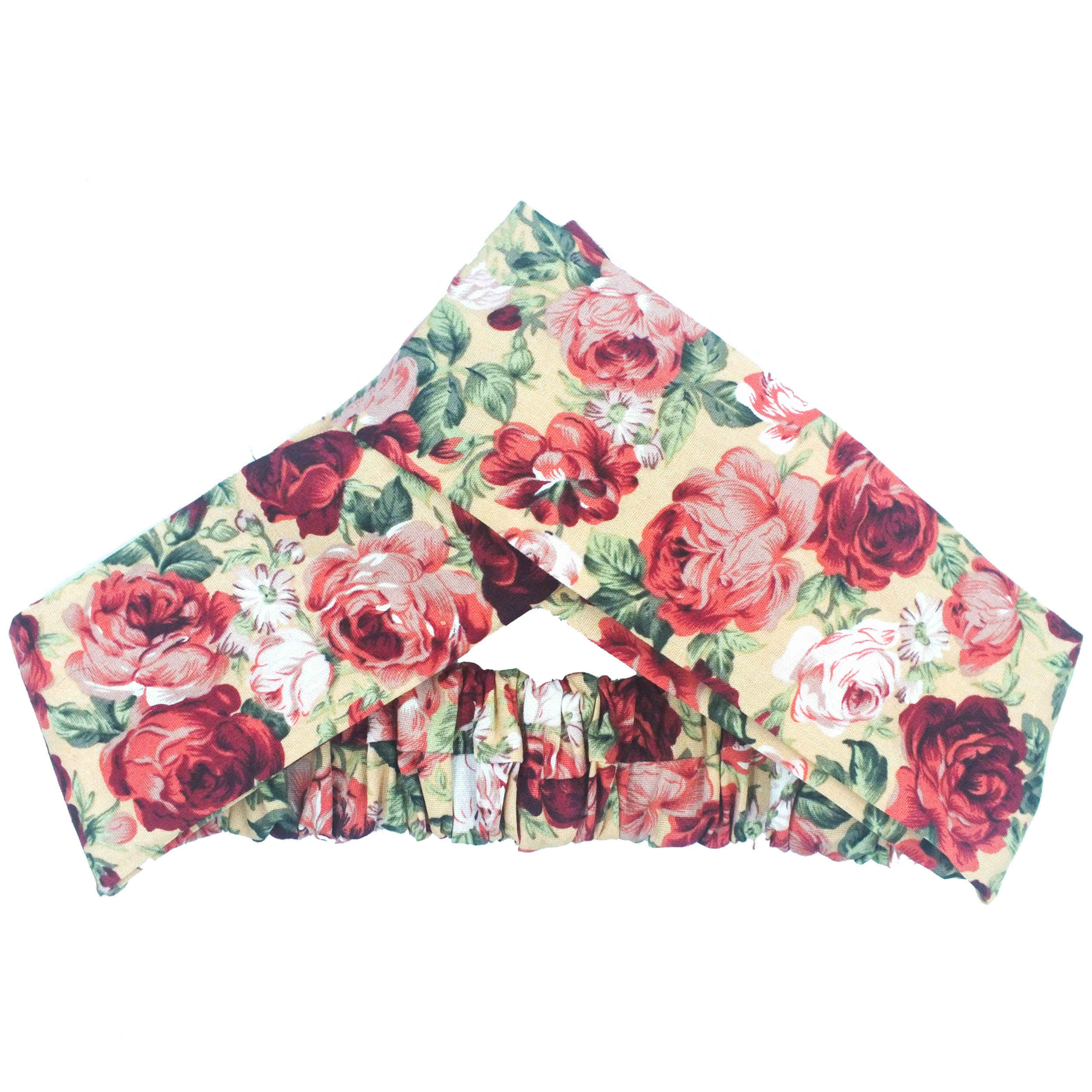 Women’s Twisted Cross Headband & Earrings Set Floral Cream