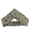 Women's Twisted Cross Headband & Earrings Set Floral Gray