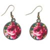 Women's Twisted Cross Headband & Earrings Set Floral Green
