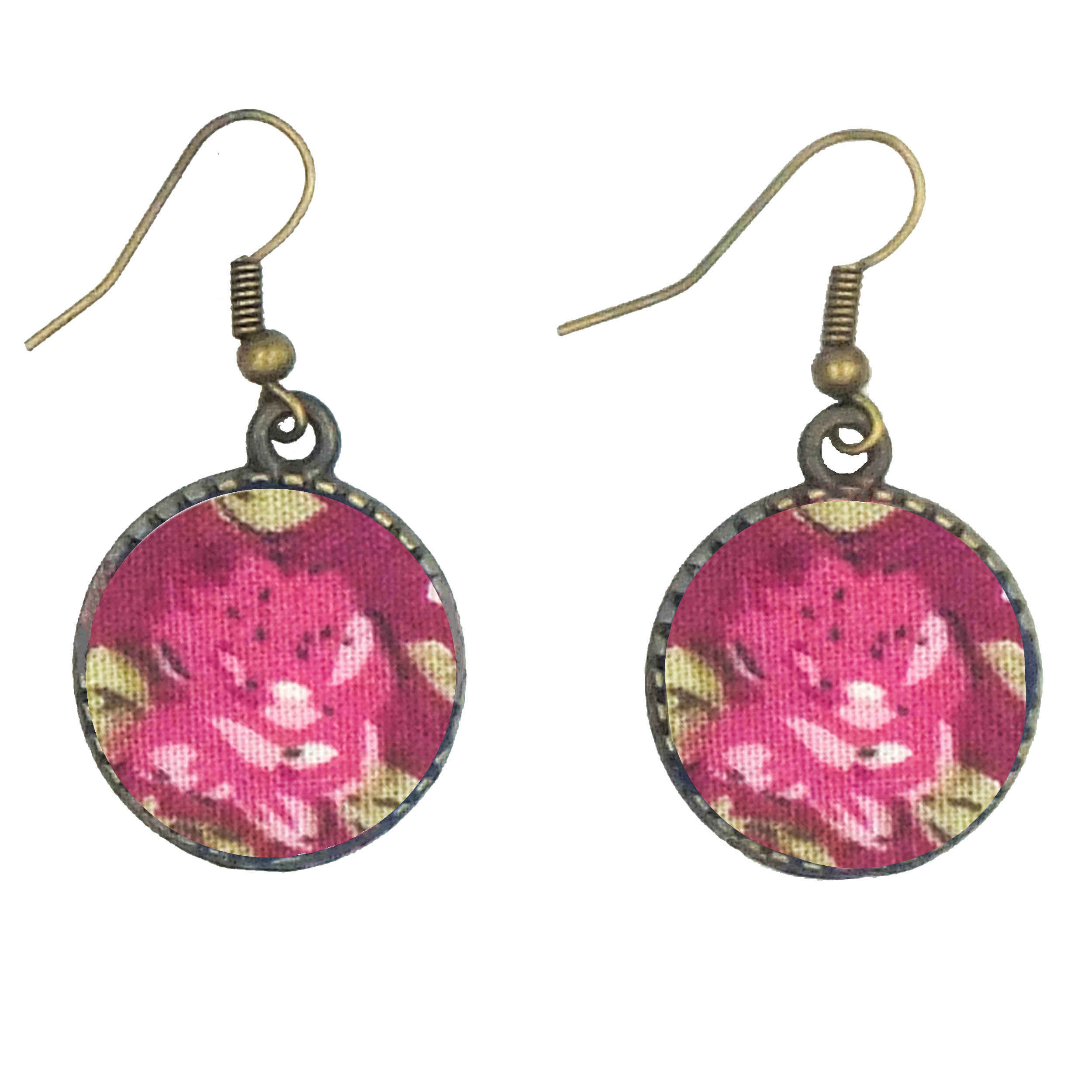 Women’s Twisted Cross Headband & Earrings Set Floral Pink