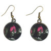 Women's Twisted Cross Headband & Earrings Set Pink & Black
