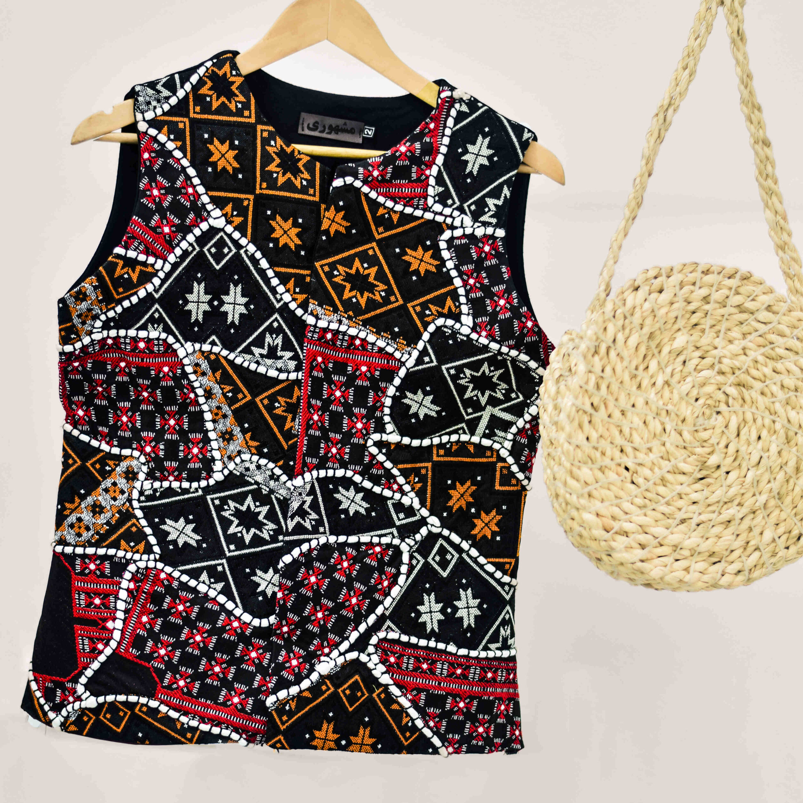 Women’s Vest Patchwork & Needlework Inspired by Iranian Art