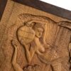 Wood Carved Backgammon Board Handcrafted Shahname Inspired Ashkbous