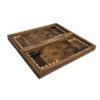 Handcrafted Solid Wood Persian Backgammon Board featuring Iranian Hero Rostam