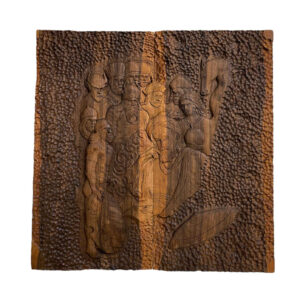 Wood Carved Backgammon Board Handcrafted Shahname Design