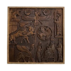 Wood Carved Backgammon Board Handcrafted with Persian Heritage Achaemenid