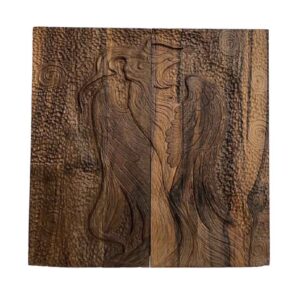 Wood Carved Backgammon Board Handcrafted with Phoenix Design