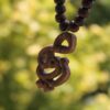 Farsi Name Necklace Carved Wood Pendant Handcrafted Roya