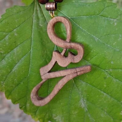Sahar Farsi Name Wooden Pendant Necklace – Hand-Carved Persian Artisan Design