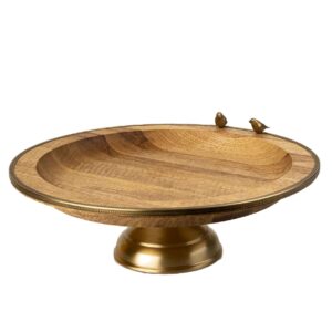 Wooden Serving Platter for Fruits and Sweets Bird Design