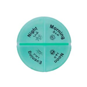 Pill Organizer with 4 Daily Compartments and Farsi Labels