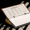 1403 Persian Desk Calendar with Notepad Gray & Brown