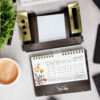 1403 Persian Desk Calendar with Notes Section & Pen Holder