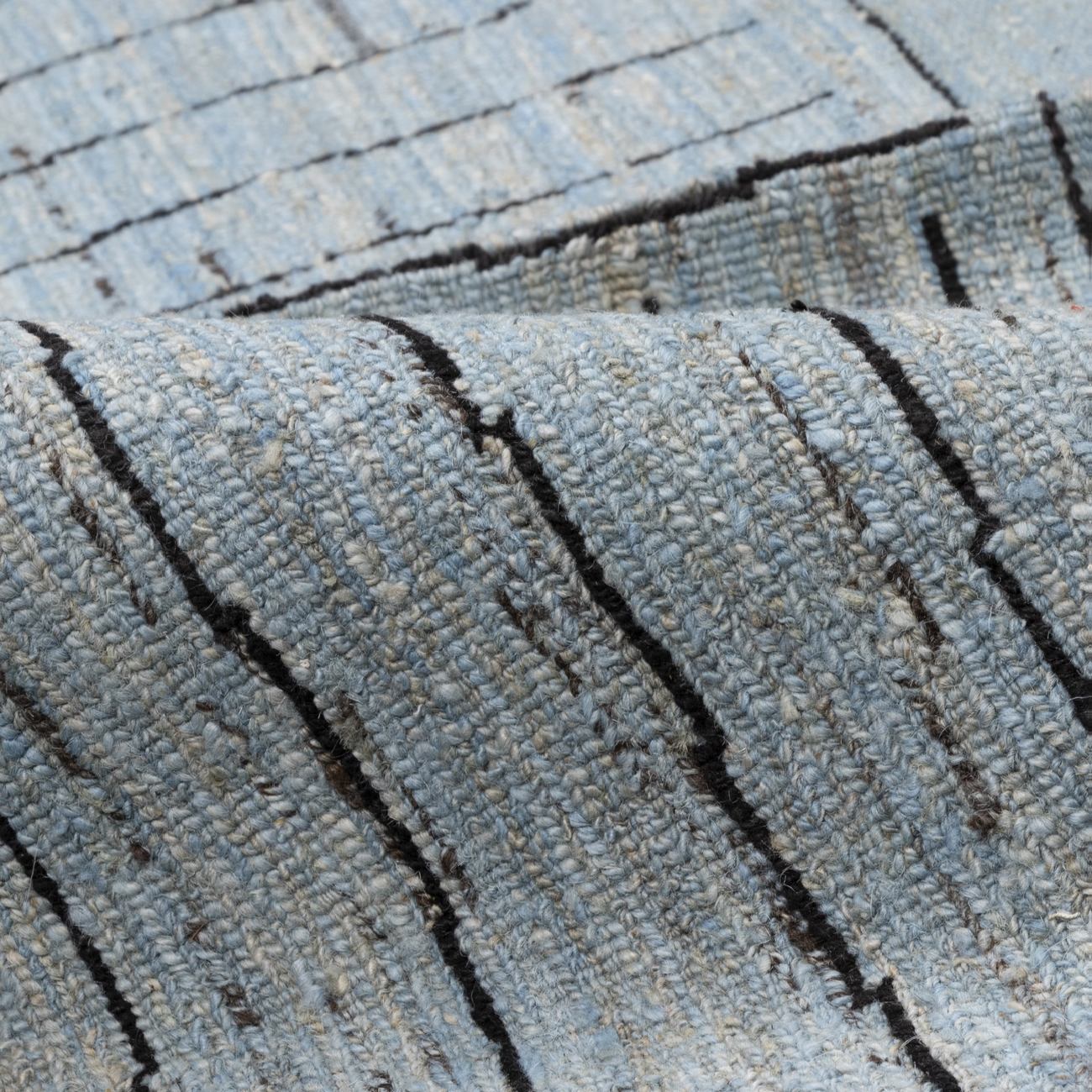 Artisanal Gray Striped Kilim Rug from Fars – Handwoven Persian Wool
