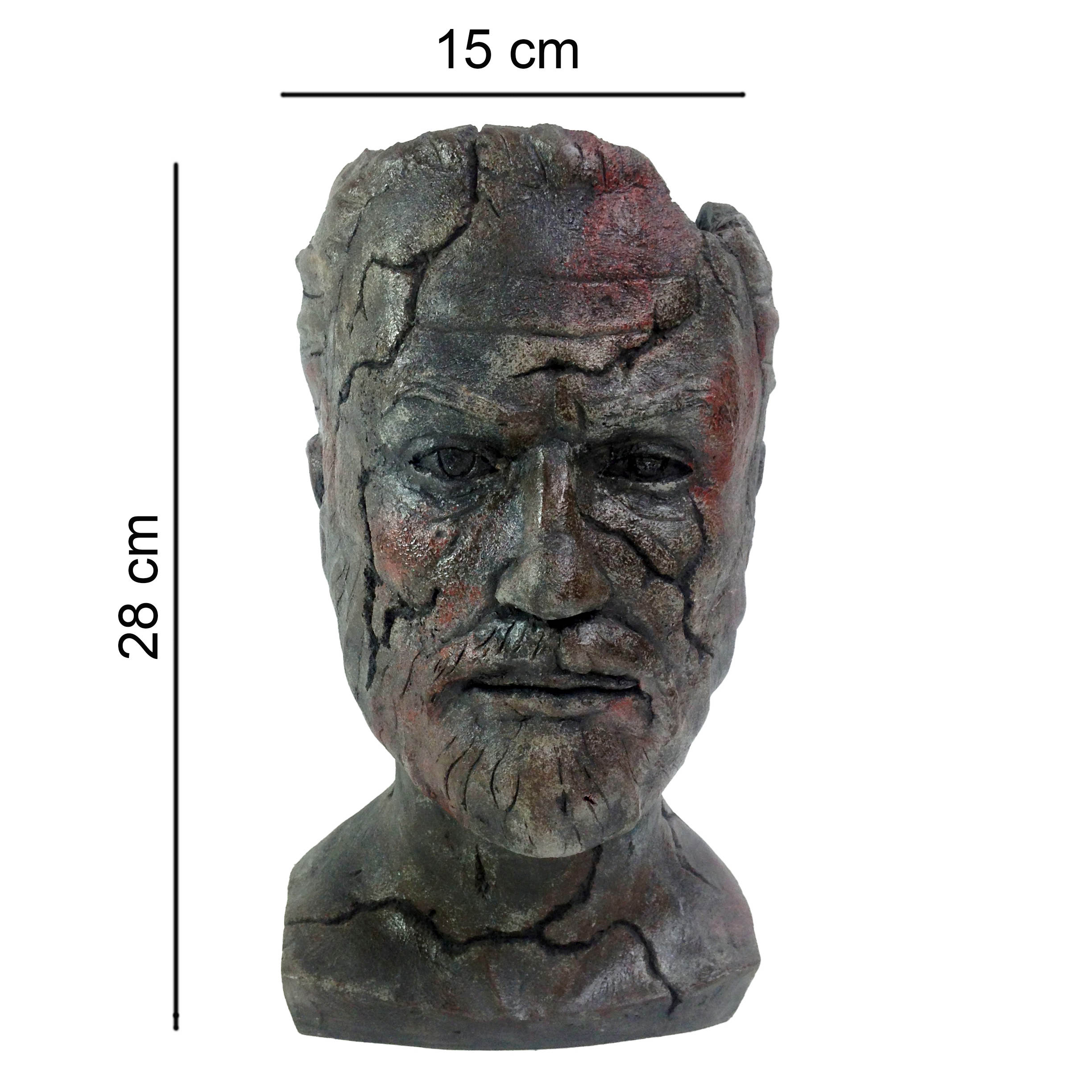 Decorative Concrete Sculptural Vase, Featuring an Artistic Man’s Head Design for a Striking Interior Accent