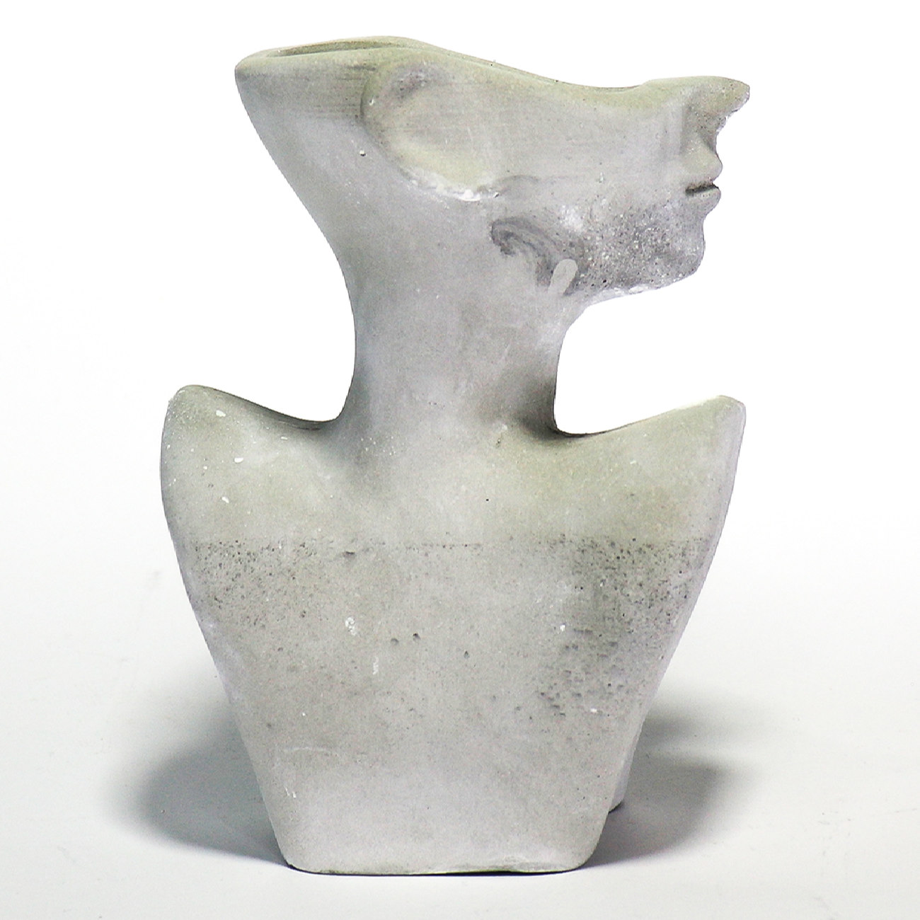Decorative Concrete Sculptural Vase in the Shape of a Woman’s Body, Making a Bold Artistic Statement