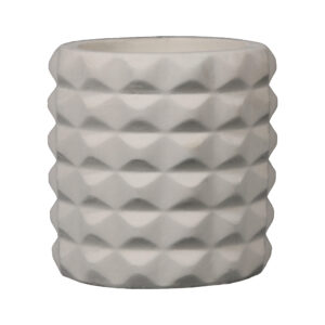 Artistic Concrete Vase Handcrafted with Resin, Featuring a Unique Mesh Design for a Contemporary Decor Accent