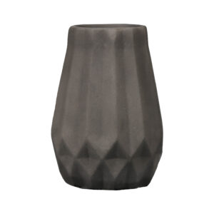Artistic Concrete Vase with Resin Details, Handcrafted in Black and Designed for Single Stems with a Minimalist Touch