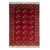 Hand-Knotted Persian Qashqai Tribal Rug (Traditional Bukhara Design) - Red Wool