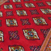 Hand-Knotted Persian Qashqai Tribal Rug (Traditional Bukhara Design) - Red Wool