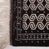 Hand-Knotted Persian Golestan Torkaman Rug (Bukhara Design) - Mahogany Brown Wool