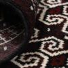 Hand-Knotted Persian Golestan Torkaman Rug (Bukhara Design) - Mahogany Brown Wool