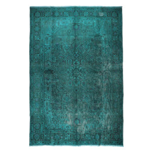 Hand-Knotted Persian Isfahan Rug (Traditional Classical Design) – Teal Green Wool