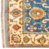Hand-Knotted Persian Kashmar Rug (Bordered Geometric Medallion) - Cream Wool