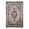 Hand-Knotted Persian Khoy Riz Mahi Rug (Mahi Medallion / Herati) - Cream Kork Wool