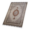 Hand-Knotted Persian Khoy Riz Mahi Rug (Mahi Medallion / Herati) - Cream Kork Wool