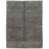 Genuine Handwoven Persian Minimalist Gabbeh Rug - Solid Gray Wool