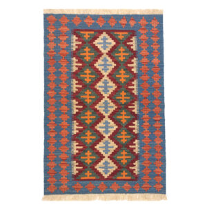Firuzabad Qashqai Geometric Kilim Rug – Authentic Handwoven Persian Wool