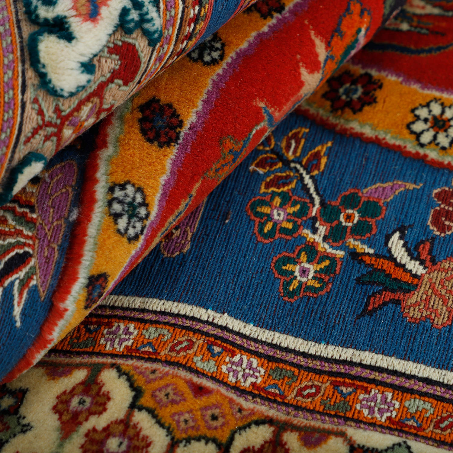 Authentic Sirjan Kilim Rug with Paisley & Birds – Handwoven Persian Wool