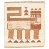 Cream Lion Kilim Rug from Kerman - Authentic Handwoven Persian Wool