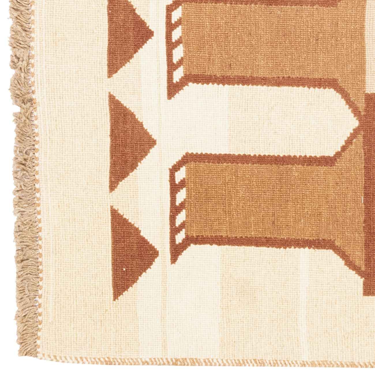 Cream Lion Kilim Rug from Kerman – Authentic Handwoven Persian Wool