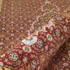 Hand-Knotted Persian Birjand Riz Mahi Rug (Mahi Medallion) - Red Silk & Wool