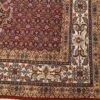 Hand-Knotted Persian Birjand Riz Mahi Rug (Mahi Medallion) - Red Silk & Wool