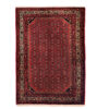 Hand-Knotted Persian Hamadan Tribal Rug (All-over Mahi / Herati Pattern) - Red Wool